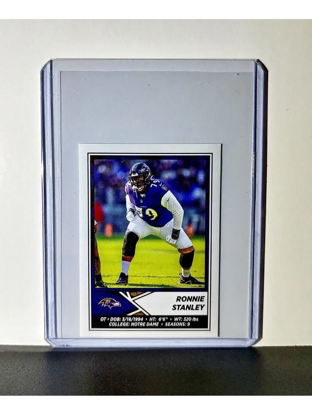 Ronnie Stanley 2024 Panini NFL Sticker #112 Baltimore Ravens